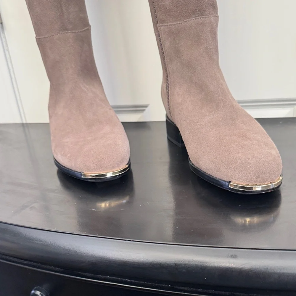 Like New Cole Haan Beige Suede Over the Knee Boots